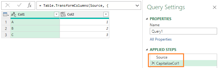 Query Steps