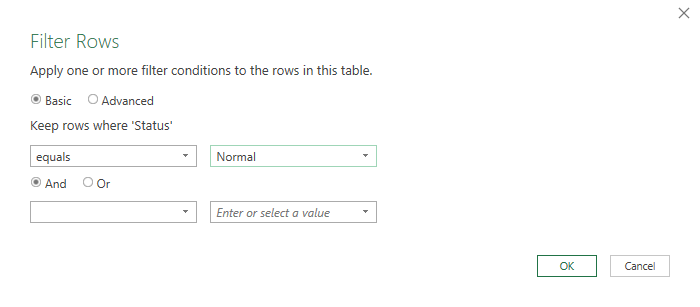 Set filter content
